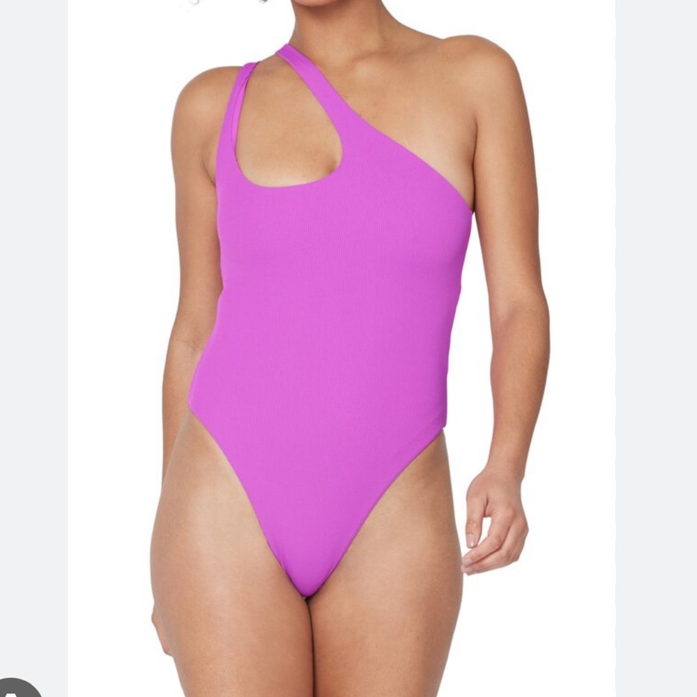 LSpace Phoebe One-Shoulder One Piece Purple Swimsuit